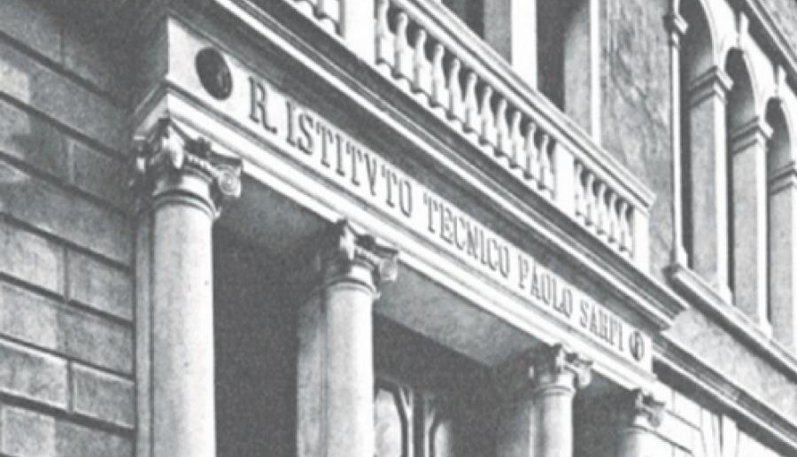 immagine di copertina del libro che ripercorre la storia dell'istituto P. Sarpi di Venezia immagine di copertina del libro che ripercorre la storia dell'istituto P. Sarpi di Venezia