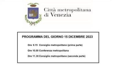 Calendario lavori consiglio e conferenza metropolitani