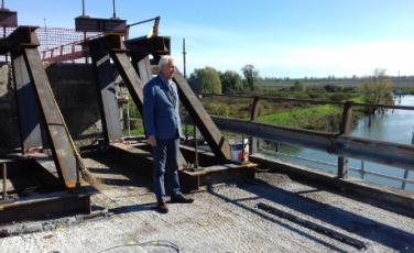 Il Consigliere metropolitano Saverio Centenaro in sopralluogo ai lavori sul ponte sulla SP 43