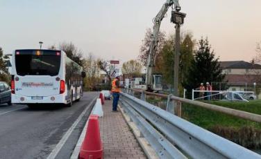 lavori passerella ponte fiume Dese ciclabile sp 40