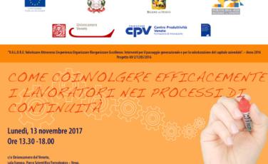 Workshop Come coinvolgere efficacemente i lavoratori nei processi di continuità