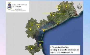 la mappa delle scuole nel territorio metropolitano