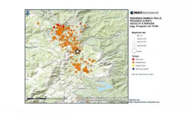 Il terremoto di oggi dal sito INGV Terremoti