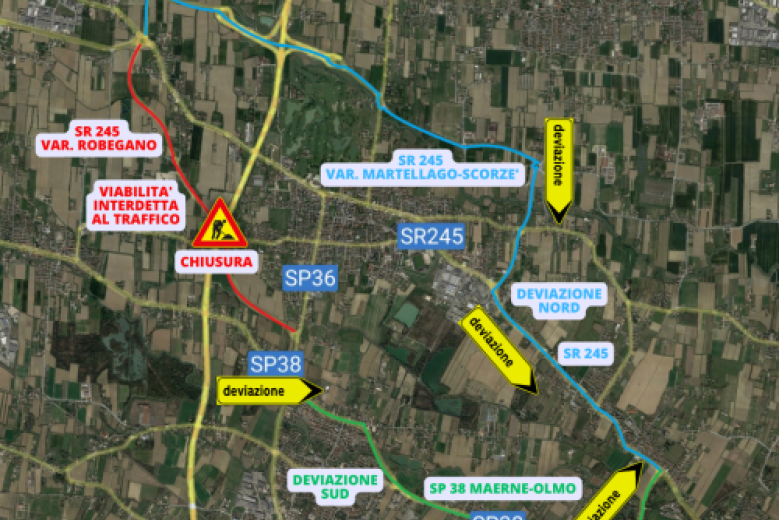 viabilità mappa deviazioni